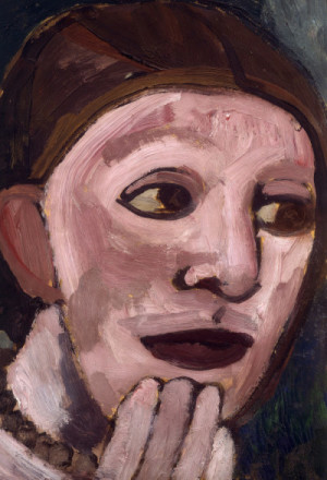 BKF_Presse_Pressebilder_Paula Modersohn-Becker_Selbstbildnis nach halbrechts, die Hand am Kinn_1906